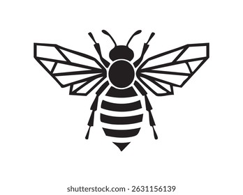 Geometric Bee Icon for Logos, Badges and Stickers