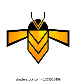 Geometric bee line concept design. Symbol graphic template element 