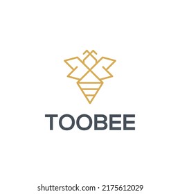 Geometric Bee Line Logo Design