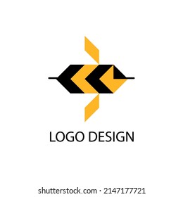 Geometric bee logo design illustration. Honeybee. Honey product.