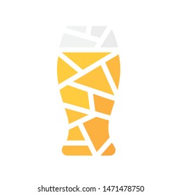 geometric beer glass- vector illustration
