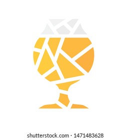 geometric beer glass- vector illustration