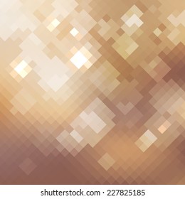 Geometric beige lights mosaic shiny beautiful background. Vector illustration EPS8