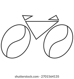 Ilustración de bicicleta geométrica con líneas simples y Formas para proyectos creativos. EPS 10