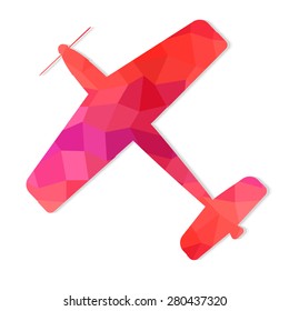 Geometric biplane. Vector illustration
