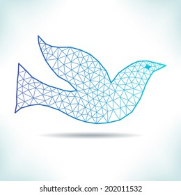 Geometric bird. For calendar, invitation, flyer, card or other.