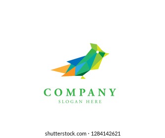 Geometric bird design logo