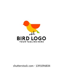 Geometric Bird Logo Design Vector Illustration