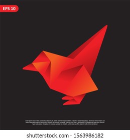 Geometric bird logo. simple and modern icon, template design. Easy to edit and customize