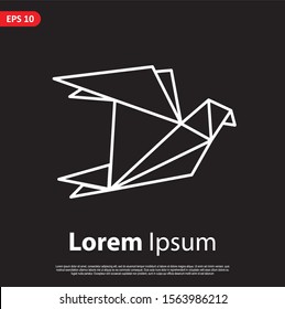 Geometric bird logo. simple and modern icon, template design. Easy to edit and customize