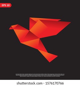 Geometric bird logo. simple and modern icon, template design. Easy to edit and customize