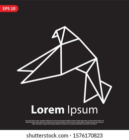 Geometric bird logo. simple and modern icon, template design. Easy to edit and customize