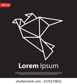 Geometric bird logo. simple and modern icon, template design. Easy to edit and customize