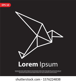 Geometric bird logo. simple and modern icon, template design. Easy to edit and customize