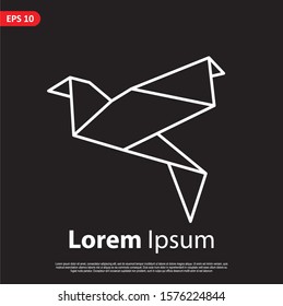 Geometric bird logo. simple and modern icon, template design. Easy to edit and customize