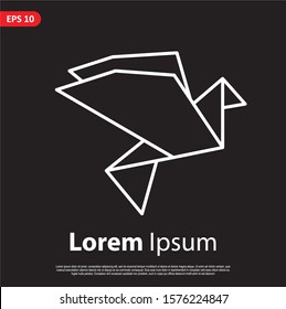 Geometric bird logo. simple and modern icon, template design. Easy to edit and customize