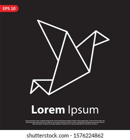 Geometric bird logo. simple and modern icon, template design. Easy to edit and customize