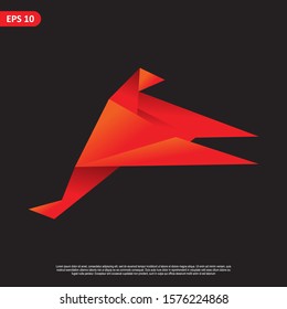 Geometric bird logo. simple and modern icon, template design. Easy to edit and customize
