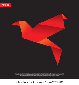 Geometric bird logo. simple and modern icon, template design. Easy to edit and customize