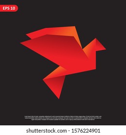 Geometric bird logo. simple and modern icon, template design. Easy to edit and customize