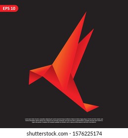 Geometric bird logo. simple and modern icon, template design. Easy to edit and customize