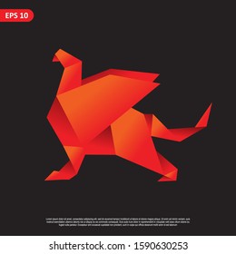 Geometric bird logo. simple and modern icon, template design. Easy to edit and customize