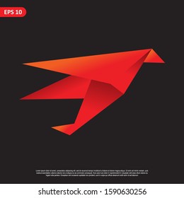 Geometric bird logo. simple and modern icon, template design. Easy to edit and customize
