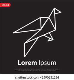 Geometric bird logo. simple and modern icon, template design. Easy to edit and customize.