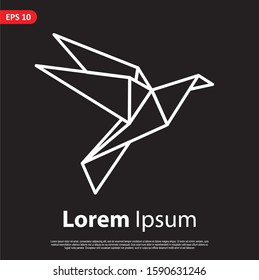 Geometric bird logo. simple and modern icon, template design. Easy to edit and customize.
