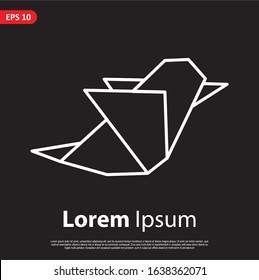 Geometric bird logo. simple and modern icon, template design. Easy to edit and customize