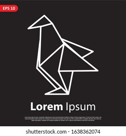 Geometric bird logo. simple and modern icon, template design. Easy to edit and customize