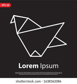 Geometric bird logo. simple and modern icon, template design. Easy to edit and customize