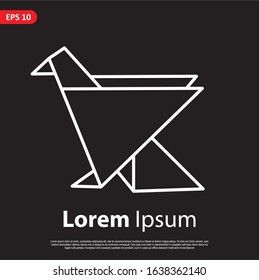 Geometric bird logo. simple and modern icon, template design. Easy to edit and customize