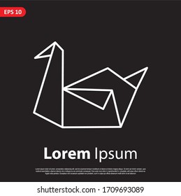 Geometric bird logo. simple and modern icon, template design. Easy to edit and customize