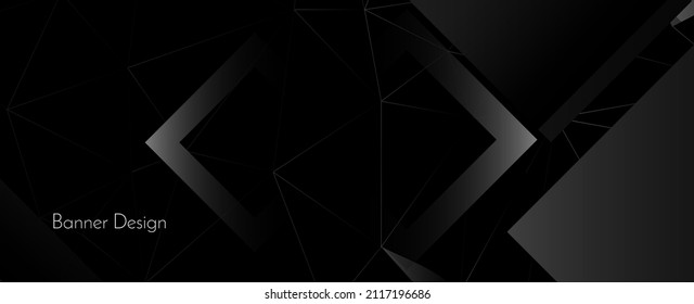 geometric black abstract background design banner