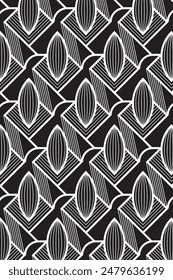 Geometric Black Abstract pattern background