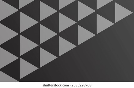 Geometric black background design with triangles. Wallpaper design