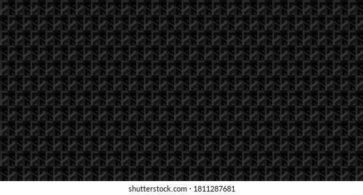 Fondo geométrico negro. Patrón abstracto oscuro moderno sin costuras.