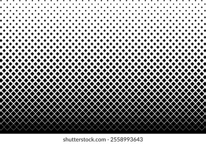 Geometric black color diamond shape halftone pattern