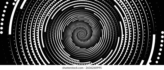 Geometric black design color and circle white.