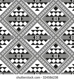Geometric black ethnic pattern for background.
