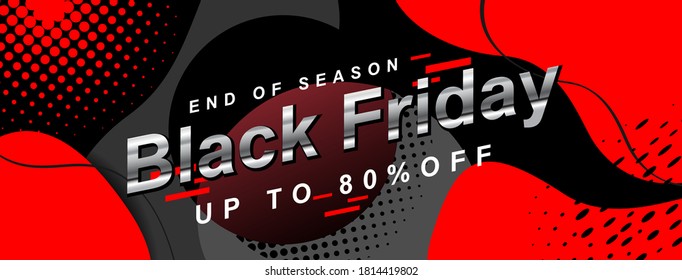 Geometric Black friday design for social media, Abstract flash sale, Price discount promotion for Web design, Poster, flyer. Vector EPS10