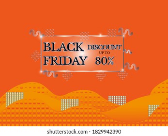 Geometric black friday vector with text space