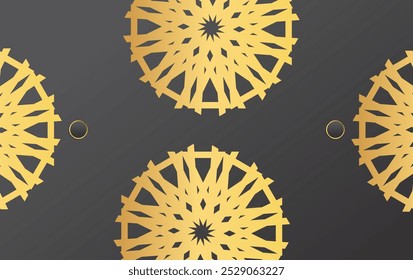 Geometrischer schwarz-goldener Hintergrund für Interieur, Dekoration, Banner, Abdeckung, Karte