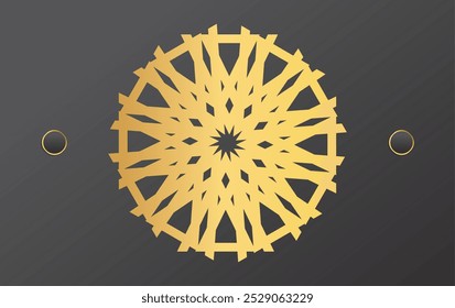 Geometric Black and Gold Background for interior, decorative, banner, cover, card