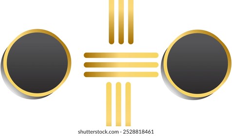 Fondo geométrico negro y oro con varias Formas de línea para su diseño