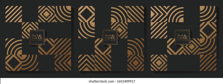 Geometric Black and Gold Pattern