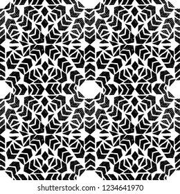 geometric black graphic pattern on white background with textures