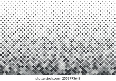 Geometric black and gray diamond shape halftone pattern