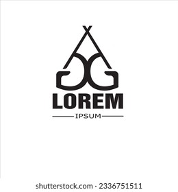 
geometric black logo vector illustration